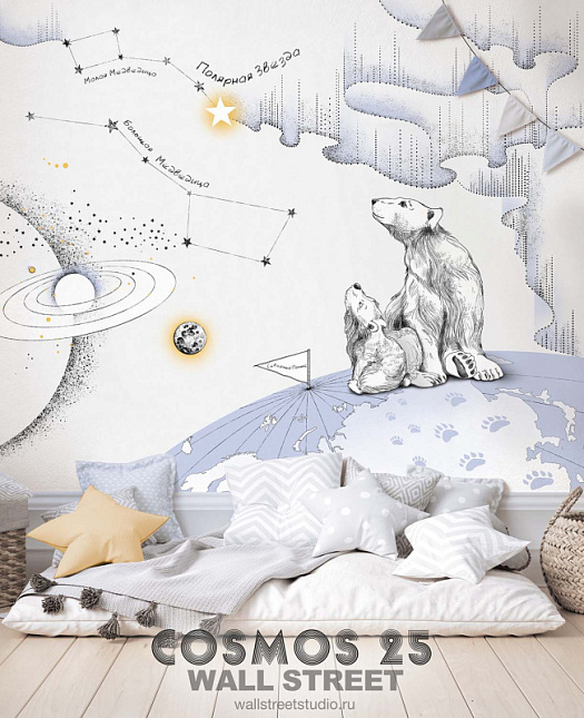 Фотообои в интерьере артикул COSMOS 25 1, COSMOS 25:1, Wall street