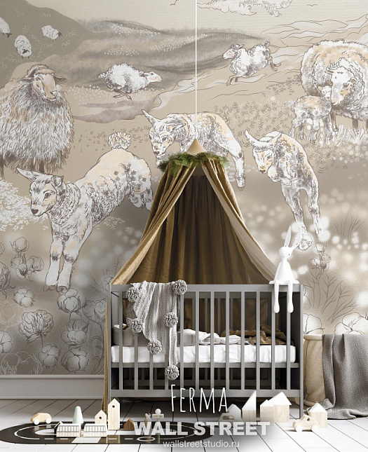 Фотообои в интерьере артикул Ferma 14, FERMA, Wall street Фотообои в интерьере артикул Ferma 14, FERMA, Wall street